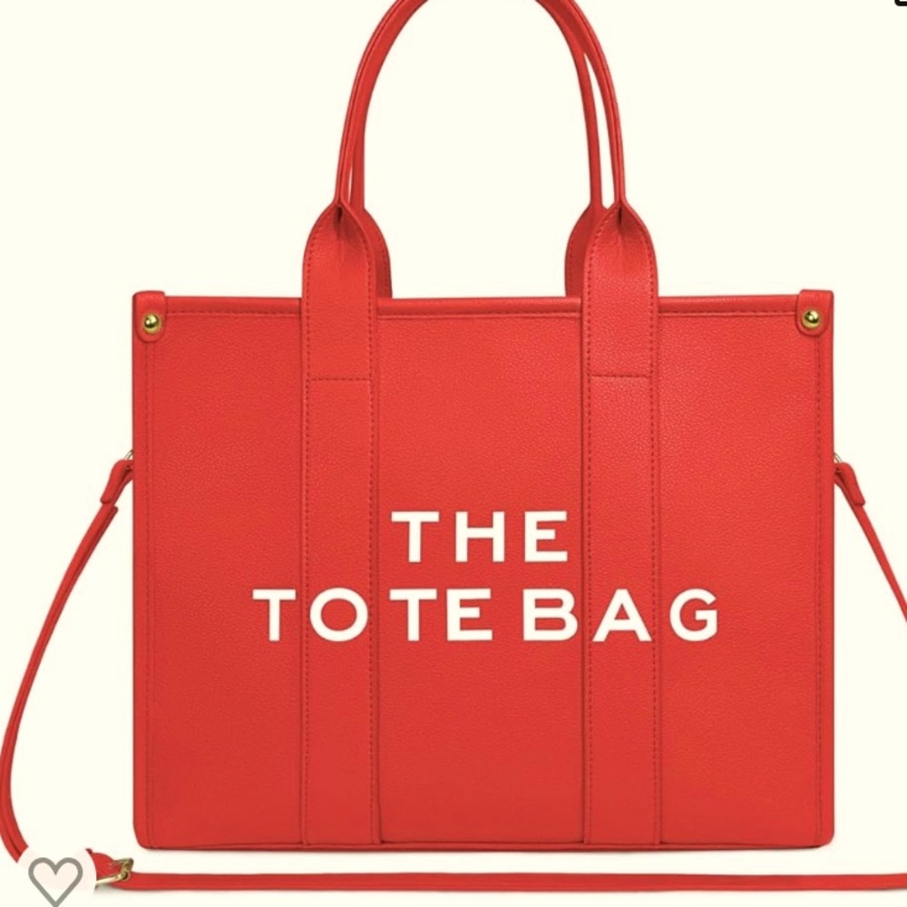 Red tote bag